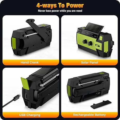 Crank Solar Radio with Portable PowerBank