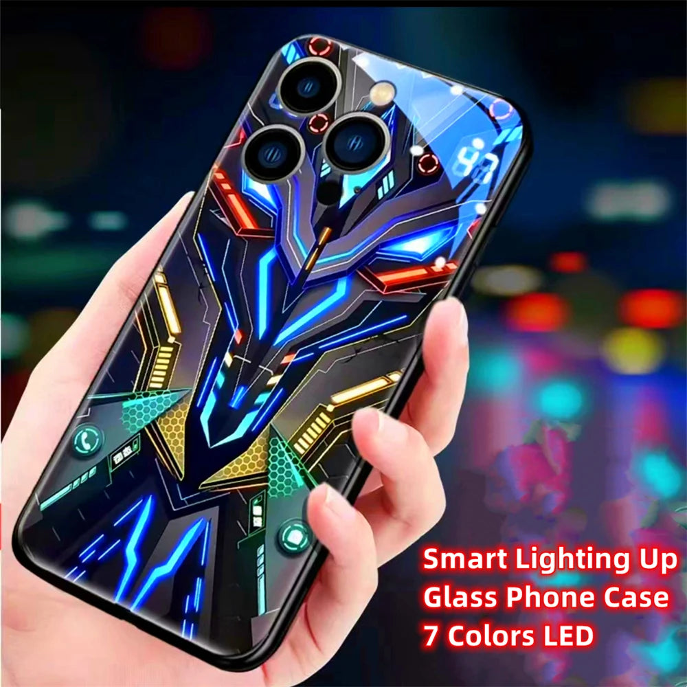 LED Light Up Glowing Case Cover For iPhone