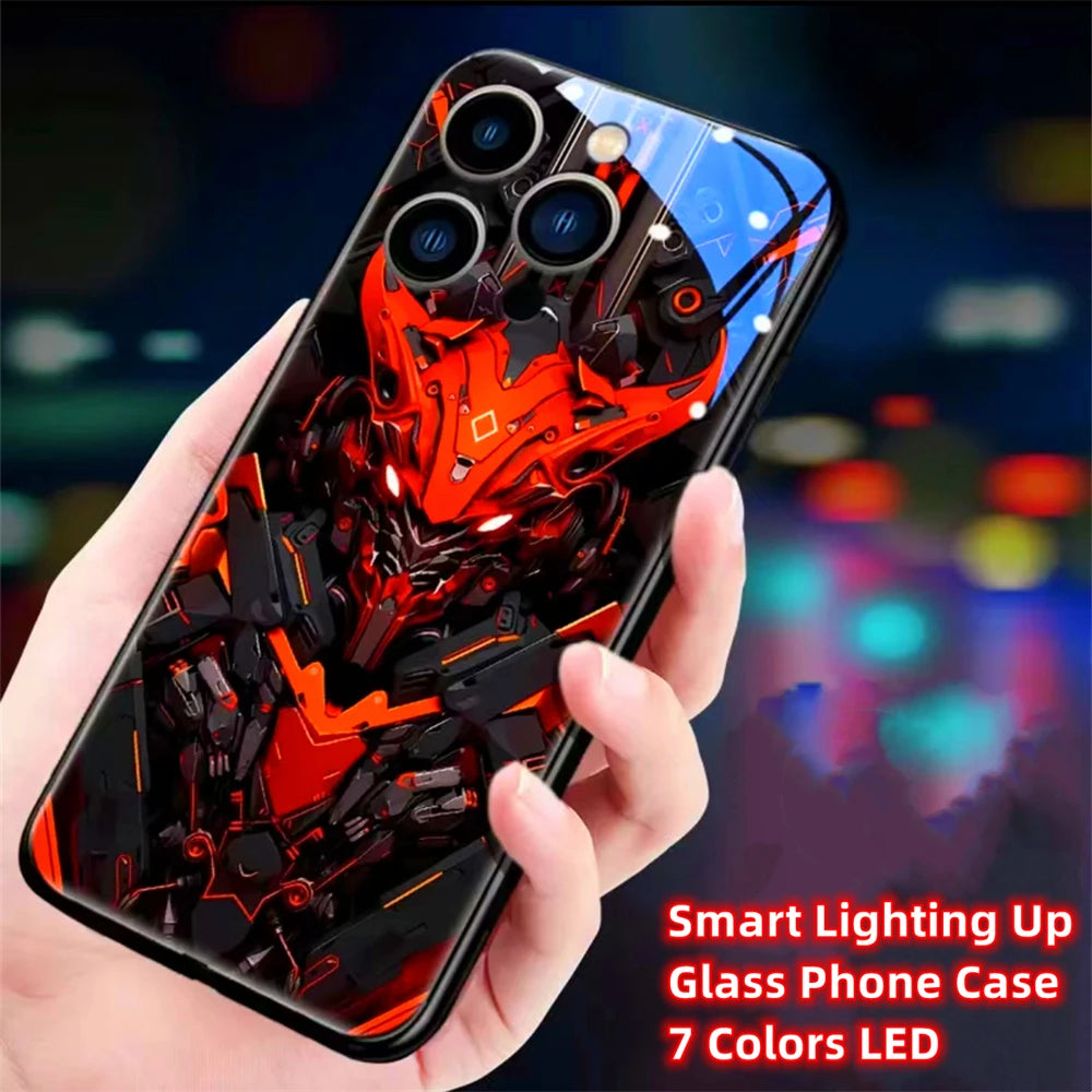 LED Light Up Glowing Case Cover For iPhone