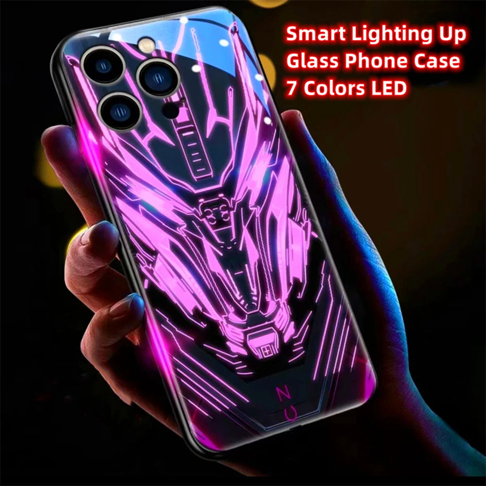 LED Light Up Glowing Case Cover For iPhone