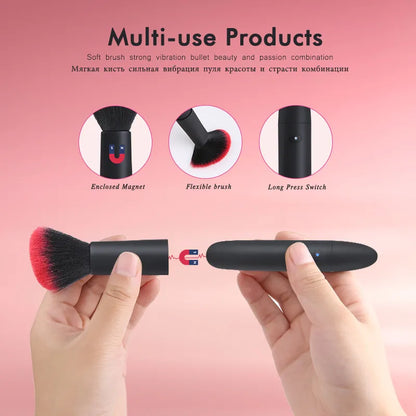 3-in-1 Portable USB Rechargeable Electric Massage Makeup Brush , Soft washable makeup , concealer and brush , professional makeup tools for home & travel