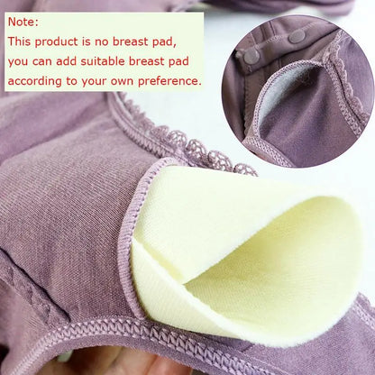 Full Cotton Bras Front Closure Vest Brassiere Soft Intimate Women Underwear Female Intimates Plus Size Bras For Women Wide Strap