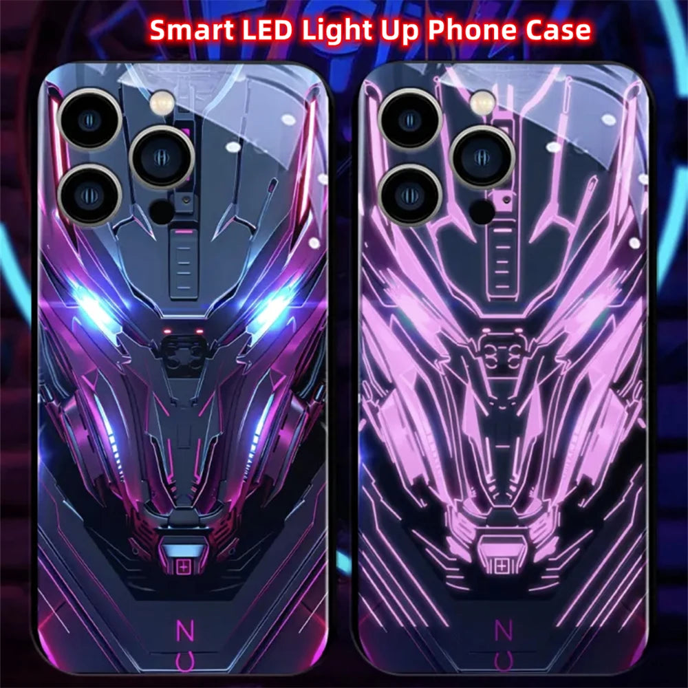 LED Light Up Glowing Case Cover For iPhone