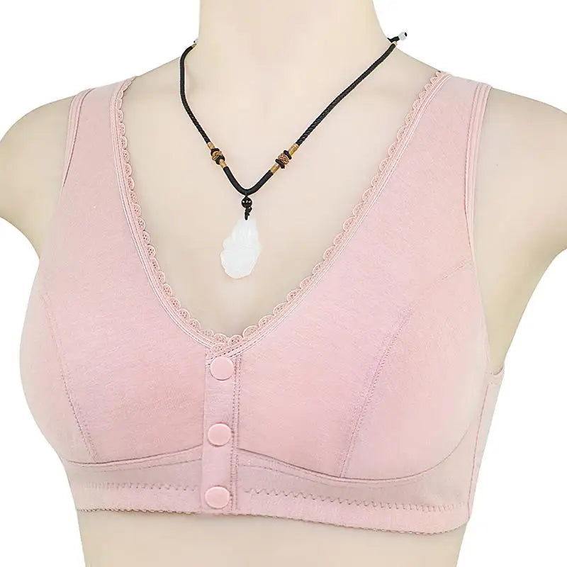 Full Cotton Bras Front Closure Vest Brassiere Soft Intimate Women Underwear Female Intimates Plus Size Bras For Women Wide Strap