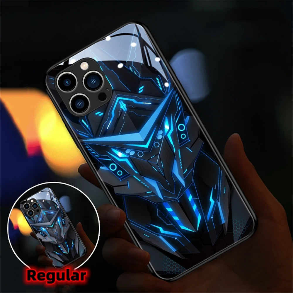 LED Light Up Glowing Case Cover For iPhone