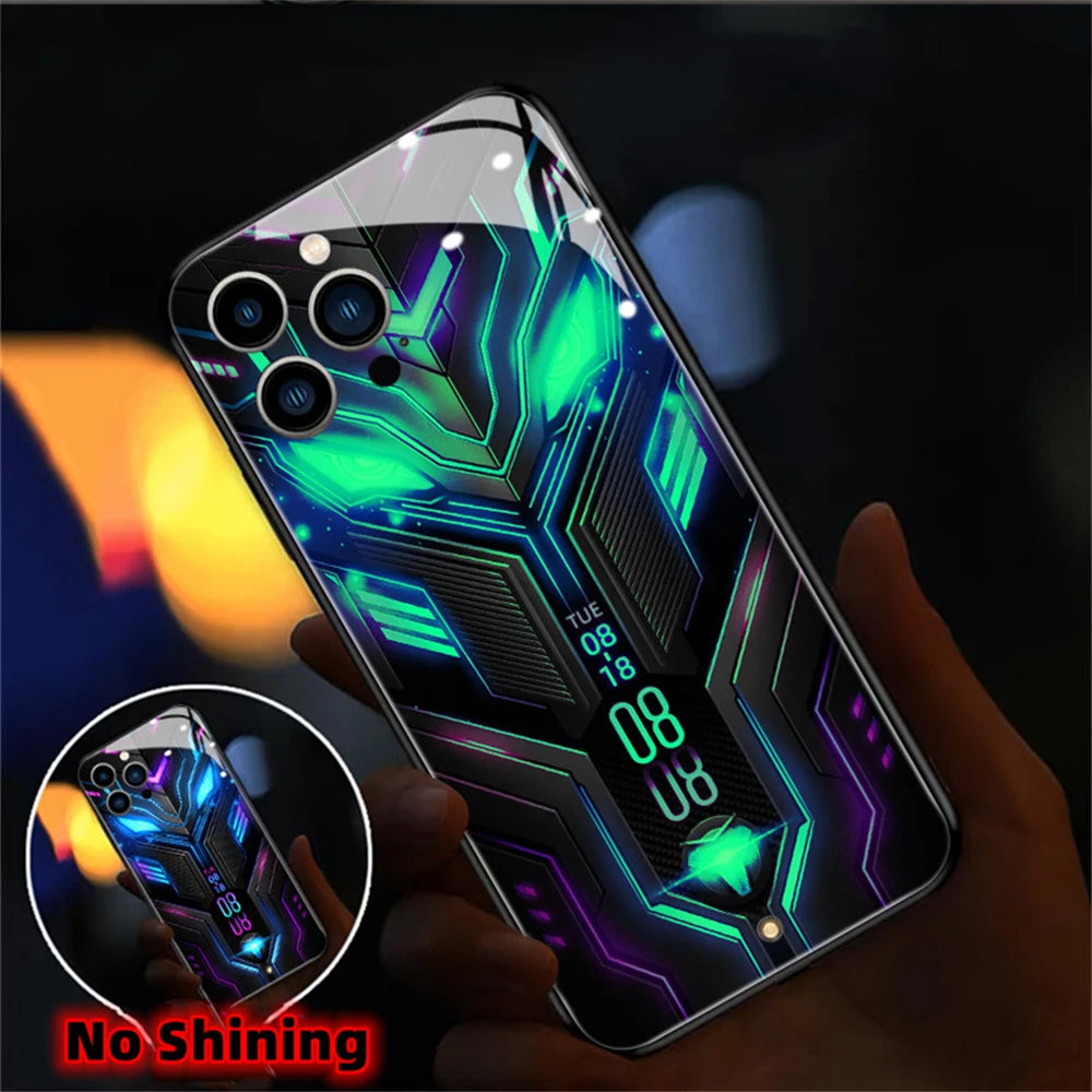 LED Light Up Glowing Case Cover For iPhone